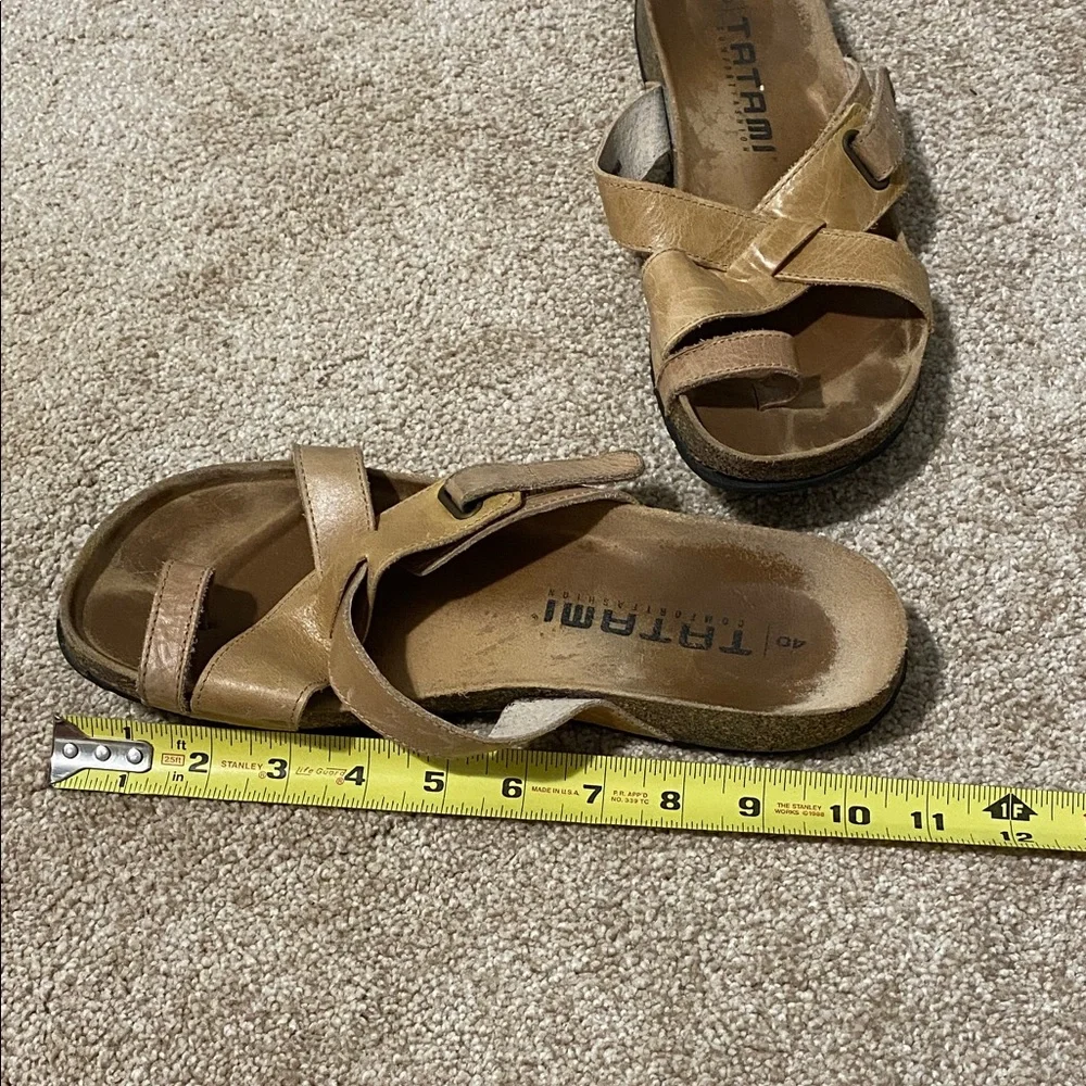 Tatami Birkenstock Tan Leather Sandals 40 - Picture 5 of 6